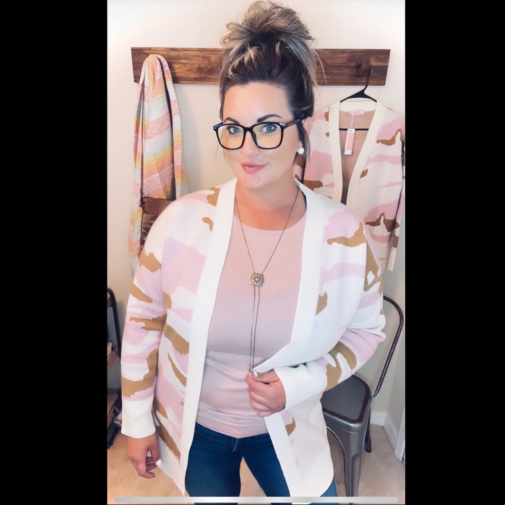 Pretty in Pink Camo Cardigan